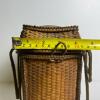 Hand-Woven Wicker Pack Basket with Lid and Braided Rope Straps - 8