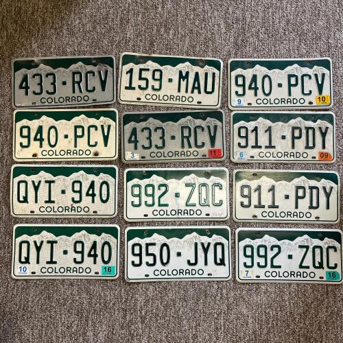 Huge Collectible Colorado License Plate Lot