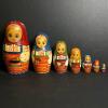 Traditional Hand-Painted Floral Russian Matryoshka Nesting Dolls