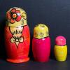 Traditional Hand-Painted Floral Russian Matryoshka Nesting Dolls - 2
