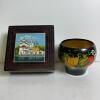 World Collectibles Lot- Russian Lacquer Box, Khokhloma Bowl, Indian Brass Cup, And Textile Box - 2