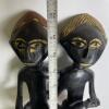 Hand-Carved Double Figure Motif Ghanaian Wooden Comb - 5