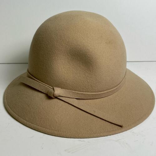 Vintage Excello Bollman Georgi Cloche Beige Hat 100% Wool