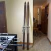 Antique R.H. Macy & Co. Norway Hickory Wooden Skis With Metal/Leather Bindings