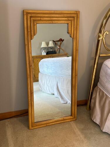 Faux Bamboo Rectangular Mirror