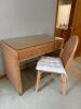 Wicker Desk with Glass Top & Chair
