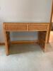 Wicker Desk with Glass Top & Chair - 3