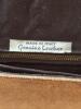 Italian Genuine Leather Brown Crossbody Shoulder Bag, Suede Trim - 3