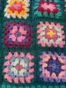 Handmade Crochet Granny Square Afghan Blanket - 2