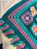 Handmade Crochet Granny Square Afghan Blanket - 3