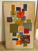 21" x 33" Mid-Century Modern Framed Abstract Textile Wall Art