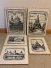 Set of 5 Vologda Russian Wooden Plaques