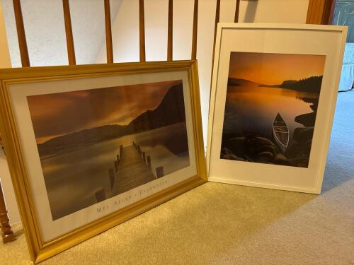 Pair of Framed Water Landscape Art From Ikea