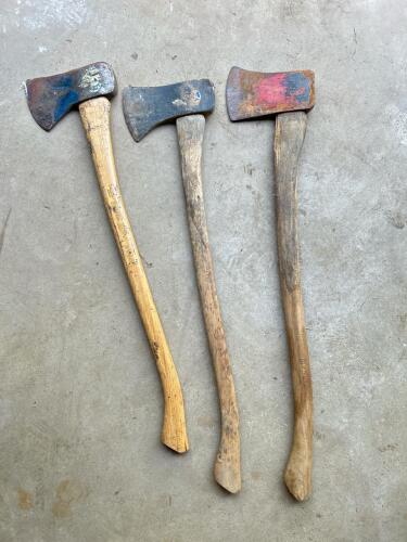 Lot of 3 Vintage Axes