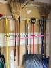 Assorted Yard & Garden Tools Lot &ndash; Shovels, Rakes, Brooms, Pruners