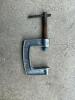 Small Machinist Vise, Starrett C-Clamp & Parallel Clamp, and Handscrew Clamp - 5