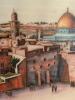 23"x18" Framed Lavi Group Jerusalem Silk Art Print - 2