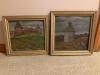 11"x12" and 12"x12" Pair of 1991 Komendantov A. A. Russian Oil Paintings