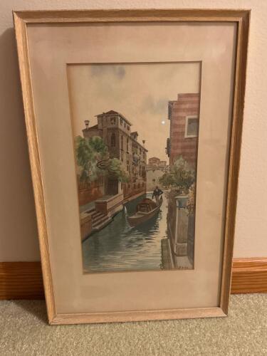 12"x18" Original Venetian Canal Scene Watercolor by Roxy