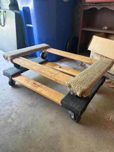Pair of Carpeted Furniture Dolly