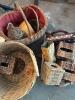 Large Lot of Handwoven Rattan Baskets & Tissue Box Covers - 2