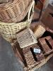 Large Lot of Handwoven Rattan Baskets & Tissue Box Covers - 4