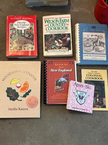 New England & Colonial Cookbook Lot - Moosewood, Wilson Farm, Yankee, Apr&egrave;s-Ski, 7 Books