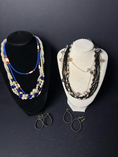 Vintage Designer Beaded Jewelry Lot &ndash; Napier, Monet, and Ali-Khan NY
