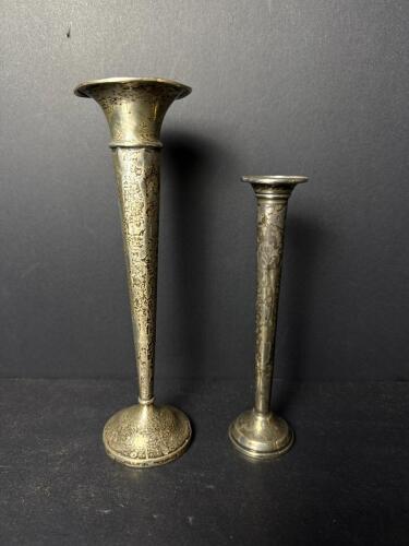 Pair of Sterling Silver Weighted Bud Vases, 109 grams