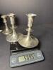 One Pair of Sterling (509 Grams) and One Pair of Godinger Candle Stick Holders - 6