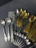 Mixed Flatware Set: Amefa Gold Stainless, Rogers Bros Flair, and Community - 3