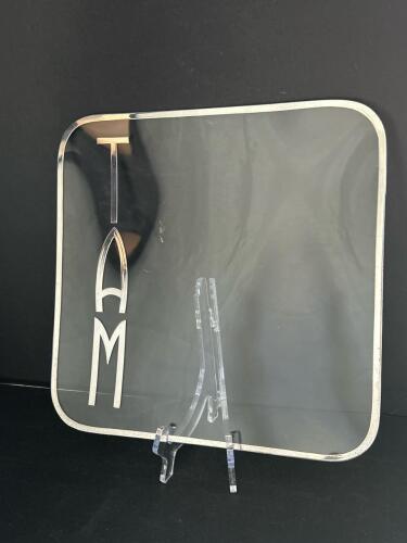 Vintage TAM Square Glass Serving Plate