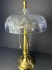 Gorgeous WATERFORD Crystal & Brass 19" Desk Lamp