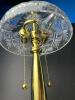 Gorgeous WATERFORD Crystal & Brass 19" Desk Lamp - 3