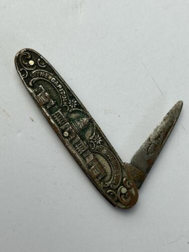 Vintage Small USA Souvenir Pocket Knife With Washington D.C. Landmarks