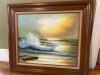 32&rdquo;x 28&rdquo; Framed Original K. Samuel Seascape Oil Painting