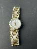 VERY SMALL Classic Women&rsquo;s Quartz Watch With Gold & White Bracelet