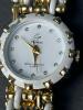 VERY SMALL Classic Women&rsquo;s Quartz Watch With Gold & White Bracelet - 2