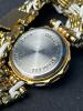 VERY SMALL Classic Women&rsquo;s Quartz Watch With Gold & White Bracelet - 4