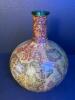 Italian Globe-Shaped Leather Map Decanter with Stopper - 4