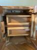 Small 16" x 12" x 12" Single-Drawer Wooden Side Table with Cabriole Legs and Raised Edge - 6