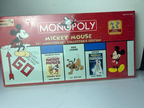 Sealed Monopoly Mickey Mouse 75th Anniversary Collector&rsquo;s Edition 2004 Hasbro