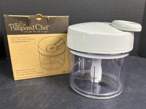 Pampered Chef Manual Food Processor W/ Original Box
