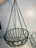 Set of 3 Metal Wire Hanging Basket Planters W/ Chaine - 3