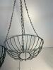Set of 3 Metal Wire Hanging Basket Planters W/ Chaine - 4
