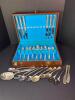 Wm. Rogers Mfg. Co. Ornate Silver Plate Flatware Set With Case & Other Mismatched Utensils