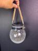 Solar-Powered Glass Lantern & Rope Glass Candle Holder with Decorative Rope Handles - 2