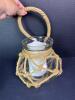 Solar-Powered Glass Lantern & Rope Glass Candle Holder with Decorative Rope Handles - 4