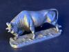 Very Small Pewter Toned Metal Bull Figurine