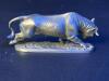 Very Small Pewter Toned Metal Bull Figurine - 3